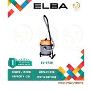 ELBA EV-6720 20L WET & DRY VACUUM CLEANER WITH HEPA FILTER