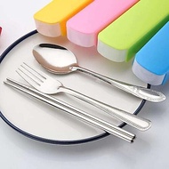 Stainless Steel Cutlery Set Spoon Fork Chopsticks Portable Travel Cutlery Set/