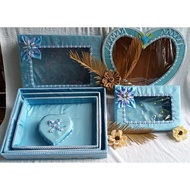 Best PRODUCT DELIVERY BOX, BEAUTIFUL PARCEL BOX, delivery box / light blue jewelry box containing 7