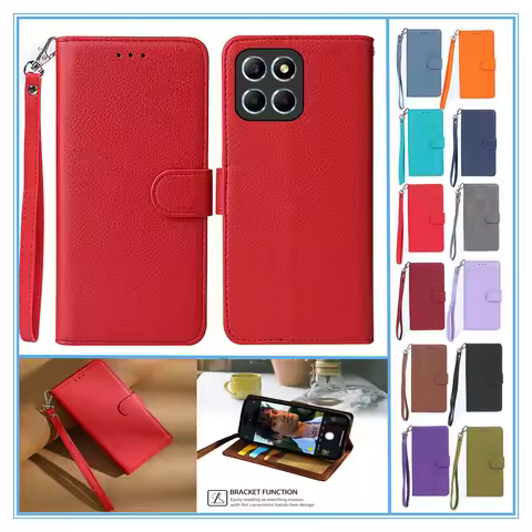 X6b X6a X6 X6s X6c Wallet Flip Case For Honor X6b Phone Leather Cover Etui Honor Case X6 4G 5G X6a X