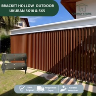 Outdoor Hollow Bracket 5x10 and 5x5, WPC Frame Support