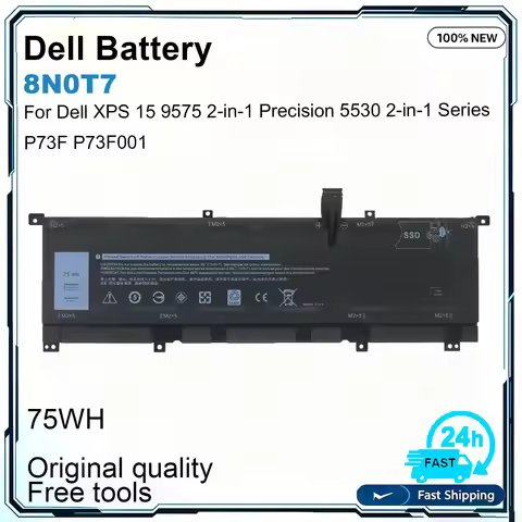 New Laptop Battery 8N0T7 For Dell XPS 15 9575 2-in-1 Precision 5530 2-in-1 P73F P73F001 TMFYT 0TMFYT