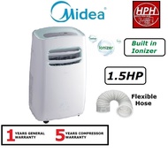 ✟Midea 1.5hp Portable Air Conditioner MPF-12CRN1 (Ionizer) Aircond Air Cond Air Conditioner【HPH】