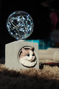 曙MUSE 布偶貓水泥方燈 LED燈 鎢絲燈泡 USB燈