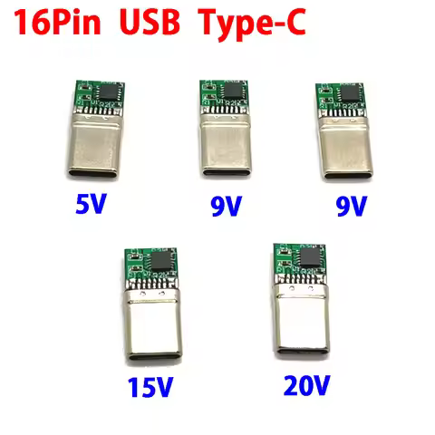 1PCS USB Type-C PD/QC Male Plug Decoy Board Fast Charge PCB 9V 12V 15V 20V module PD 2 3.0 DC trigge