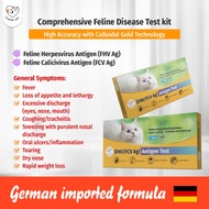 Cassiel Pet 2 in 1 FHV & FCV Virus Test Kit For Runny Nose Cloudy Eyes Tear Nasal Congestion for Cat
