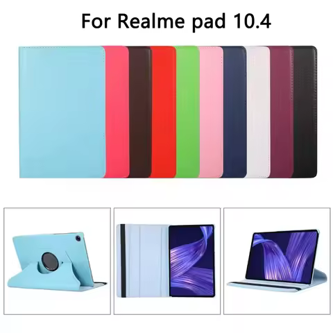 For Realme Pad Case 2021 Rotatable Stand Tablet Cover for Realme Pad 10.4 inch RMP2102 RMP2103 Stand