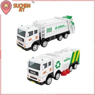 SUCHENMY Garbage Truck Toy, Model Toy Car Simulation Recycling Sanitation Vehicle, Interactive Plast
