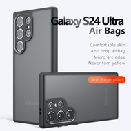 Luxury Matte Skin Friendly Corner Airbag Anti-Drop Phone Case For Samsung S24 S23 Ultra Plus S23 FE 