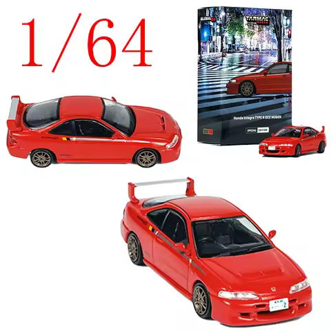 TW Diecast 1/64 Scale Honda Alloy Model Cars Honda Mugen Integra Type-R DC2 Play Vehicles Toys for B