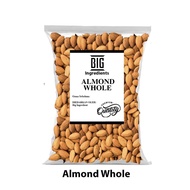 Almond Whole Imported USA Baking Need Kacang Badam Biji 100g 250g 500g 1KG gram grams