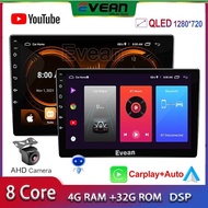 7/9/10 Inch Qled Car Android Player Carplay Radio Stereo GPS Navigation Bluetooth Wifi Multimedia Player 2 Din Head Unit With Voice Command