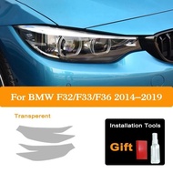 2PCS For BMW 4 Series F32 F33 F36 13-19 TPU Blackened Headlight Taillight Foglight Protective Film H