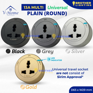 [SIRIM] VHome® Power Track Socket Switch Rail 25A/32A Power Line Long Flat Pin/ Multi/USB With LED L