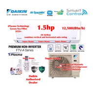 Daikin Premium Non Inverter 1.5hp R32 Aircond FTV35AB & RV35AB-3WM-LF (WiFi) Daikin Non Inverter Air