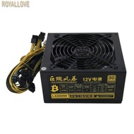 Royal ATXs 12V 2 3 2000W Silents Mining Power Supply Support 8 GPU Mining Rigs Miners