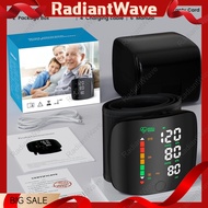 RadiantWave Rechargeable Digital Blood Pressure Monitor Wrist Style With Voice Prompt Big LCD