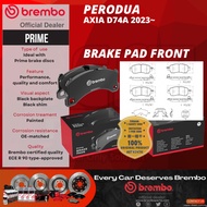 Brembo Perodua Axia New Model D74A 2023~ Front Brake Pad 100% Original Brembo Brake Pad P16017