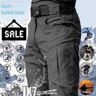 IX7/IX9 Men's Cargo Pants tactical Waterproof Ripstop Cloth Multi-Compartment Fast Dry XS-3XL Black