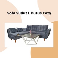 Sofa Sudut L Putus Cozy Bludru Sofa Tamu minimalis murah Jogja