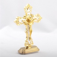Vintage Jesus Carrying Cross Statue - Catholic Alloy Figurine for Home Altar, Prayer Room Decor, Chr