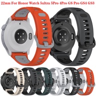 22mm Silicone Watch Strap For Honor Watch 5 Ultra 5Pro 4Pro GS Pro GS4 GS3 Band Breathable Sport Bra