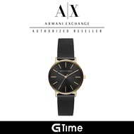 [Official Warranty] Armani Exchange AX5548 Women's Three-Hand Black Stainless Steel Watch