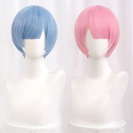 Anime Cosplay Ram Rem Wig Re Zero Rem Wig Rem Cosplay Re:Life In A Different World From Zero