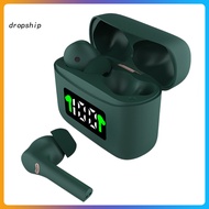 DRO_ Bluetooth 52 Waterproof Headset with Microphone Noise Reduction LED Display