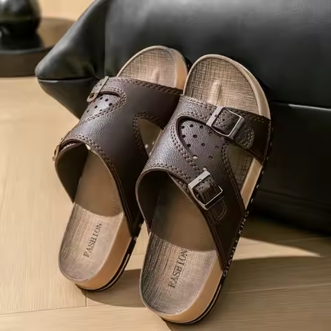 Sandals Man Pvc Beach Slippers for Men Platform Casual Trend 2025 Summer Sale Elegant Y2k Clappers O