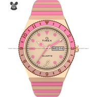 TIMEX TW2V52700 Women's Analog Watch Q Timex BCRF 36mm Day Date Expansion Bracelet Pink Rose Gold *O