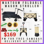 new 2024 Foldable Wagon Stroller Trolley Cart Maktoum X Westfield Camping Car Bench Wagon Garden Cart
