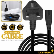 3Pin/2pin AC Power AC Power Cord Cable Wire Adaptor Connector 1.5m FOR PS4 , PS3 , PS2 , Laptop Radi