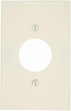 Leviton 80504-T 1-Gang Single 1.406-Inch Hole Device Receptacle Wallplate, Midway Size, Light Almond