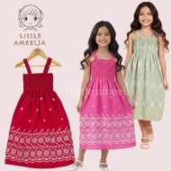 Little Ameelia | Briana OOTD Dress for Kids Birthday Dress Church Outfit Smocking Linen Eyelet 8-10