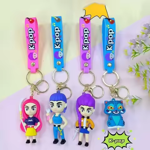 2025**KPop Devil Hunter Peripheral Widget Rumi Mira Zoe PVC Keychain Backpack Decoration Widget Acce
