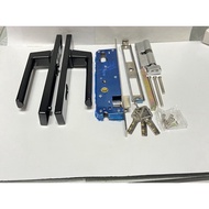 Jeely aluminum door lever lock installed with Viet Phap 4500 system, pma system, 55 system, 700 syst