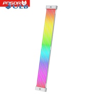 COOLMOON ไฟแบล็คไลท์ยืดหยุ่นได้สำหรับไฟส่องสว่างแบบติดตั้งได้พีซียืดหยุ่นได้ไฟ LED 5V ARGB Aura ซิงค