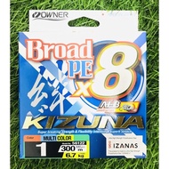 OWNER KIZUNA 56122 MULTICOLOUR X8 BRAID LINE 300M