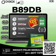 【120GB】LIMITED FREE GIFT FREE SIMKAD ONEXOX 4G LTE Plan B89DB 100GB UNLIMITED HOTSPOT NO CONTRACT **