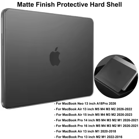 Matte Finish Hard Shell For MacBook Pro 14/16 inch M5M4M3M2M1 Pro/Max Chip 2026-2021, For MacBook Ne