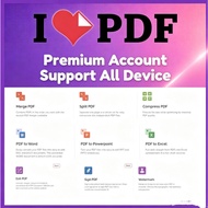 ILOVEPDF PDF Editor Premium Original Account PDF Converter