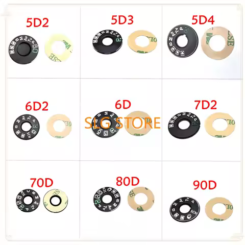 NEW Mode Dial Plate Interface Cap For Canon EOS 5D2 7D 5D3 5D4 6D 6D2 7D2 5DS 5DSR 60D 70D 80D 90D 6
