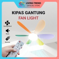 2-in-1 Hanging Fan Light Fan Light/ with Remote Control Bulb 3000K-6500K 3-Mode Ceiling Fan/