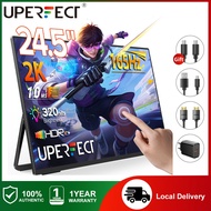 UPERFECT 24.5'' 165Hz Touchscreen Portable Monitor for Laptop UHD 2K Large Size Portable Screen Wall