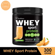 SOFTHER Whey Protein Powder Gain Weight and Muscle Builder Supplement Powder Cantaloupe Flavor 300G