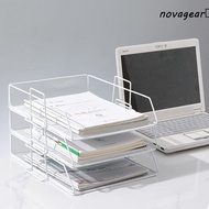 NOVAGEAR​ Stackable File Rack, Desktop Organizer File Organizer A4 File Storage Tray, Simple Papers 
