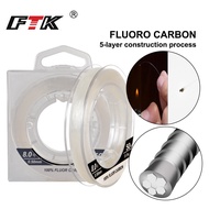 FTK 50M Leader Line Fluorocarbon Fishing Line cord 5.5LB-41LB