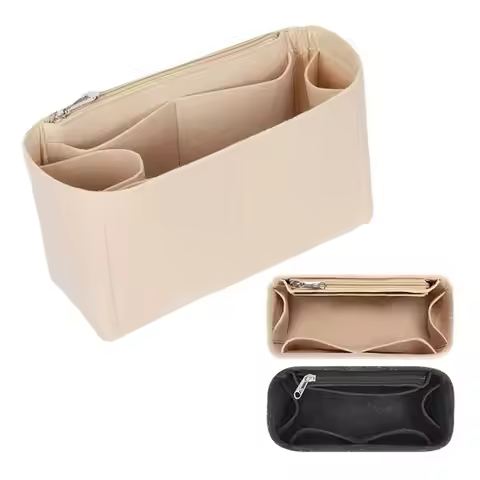 Felt Handbag Insert Bag Large Capacity Multi-Pocket Internal Bag Storage Organization Bag Support Pu