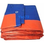 Waterproof Orange Blue PE Polyethylene Tarpaulin Canvas Sheet 12 X15 / 12X18